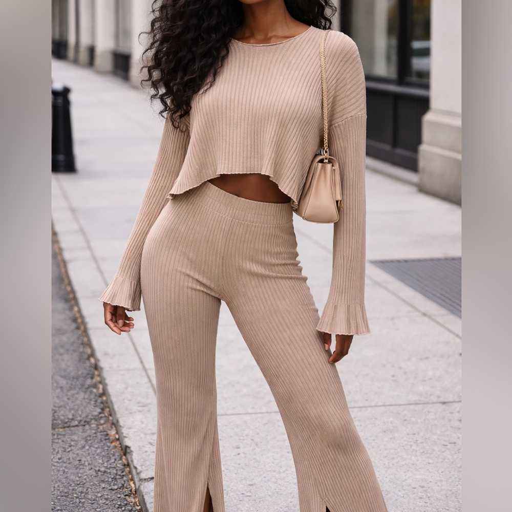 John Elliott knit set matching set / beige / neutral / Retail $600